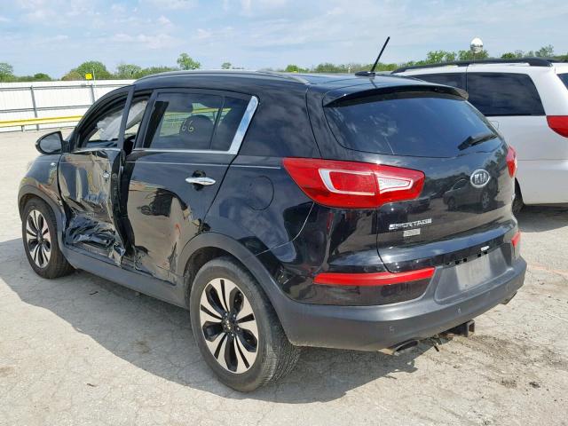 KNDPCCA69C7277817 - 2012 KIA SPORTAGE S BLACK photo 3