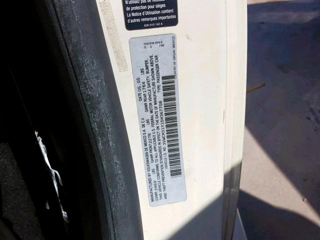 3VWCM31Y15M367708 - 2005 VOLKSWAGEN NEW BEETLE Creme Foto 10