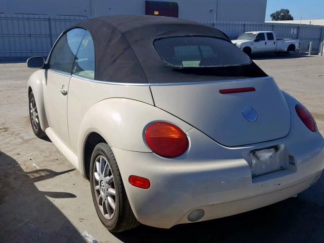3VWCM31Y15M367708 - 2005 VOLKSWAGEN NEW BEETLE Creme Foto 3