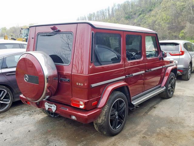 WDCYC7DH5JX292704 - 2018 MERCEDES-BENZ G 63 AMG RED photo 4