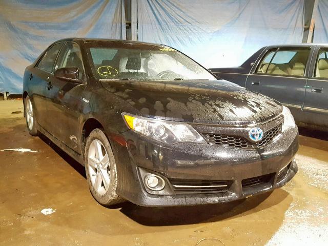 4T1BD1FK5EU134591 - 2014 TOYOTA CAMRY HYBR BLACK photo 1