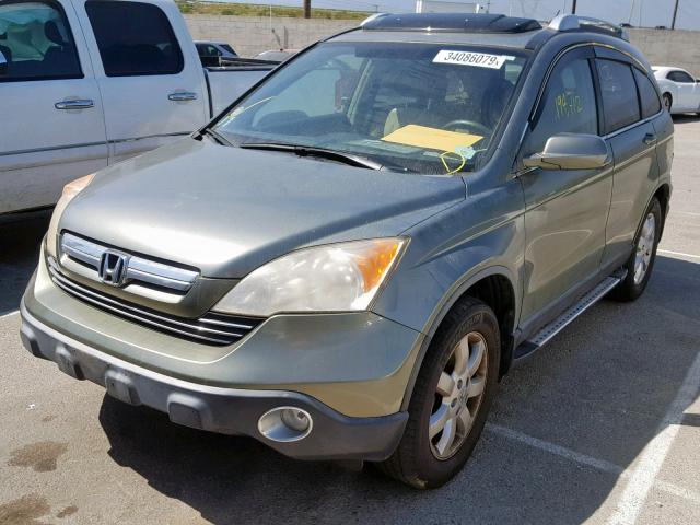 JHLRE38718C045358 - 2008 HONDA CR-V EXL GREEN photo 2