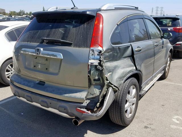 JHLRE38718C045358 - 2008 HONDA CR-V EXL GREEN photo 4