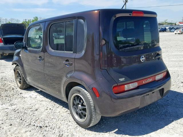 JN8AZ2KR8BT205833 - 2011 NISSAN CUBE BASE BURGUNDY photo 3