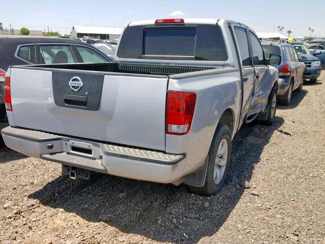 1N6BA0EK7CN303104 - 2012 NISSAN TITAN S SILVER photo 4