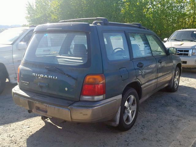 JF1SF6552WG761259 - 1998 SUBARU FORESTER S GREEN photo 4