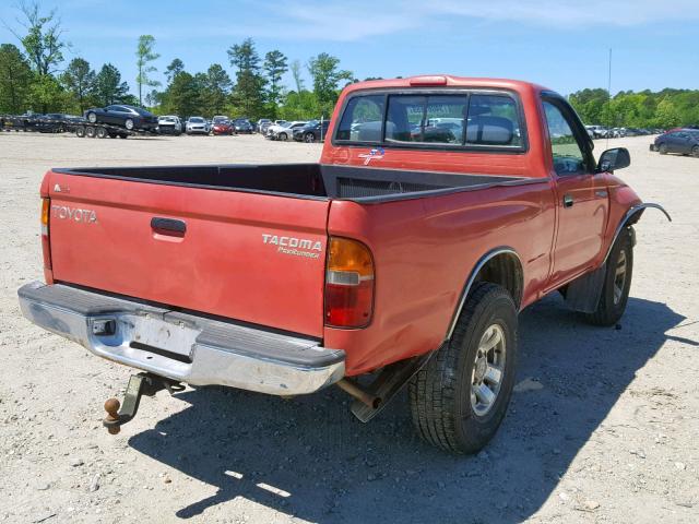 4TANM92N8XZ467093 - 1999 TOYOTA TACOMA PRE RED photo 4