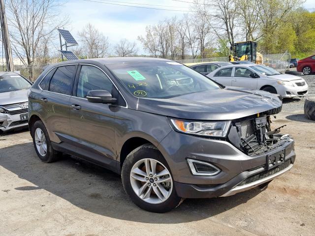 2FMPK4J93HBB71084 - 2017 FORD EDGE SEL GRAY photo 1