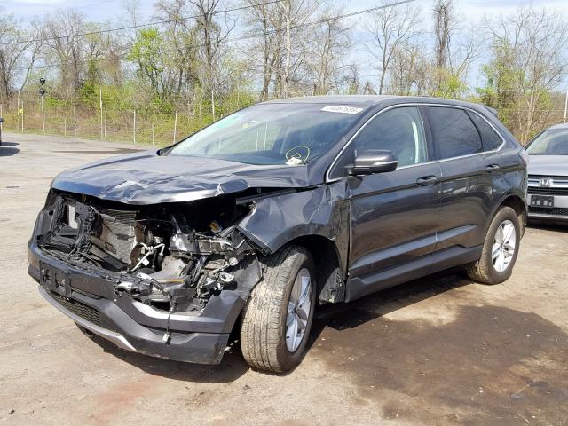 2FMPK4J93HBB71084 - 2017 FORD EDGE SEL GRAY photo 2