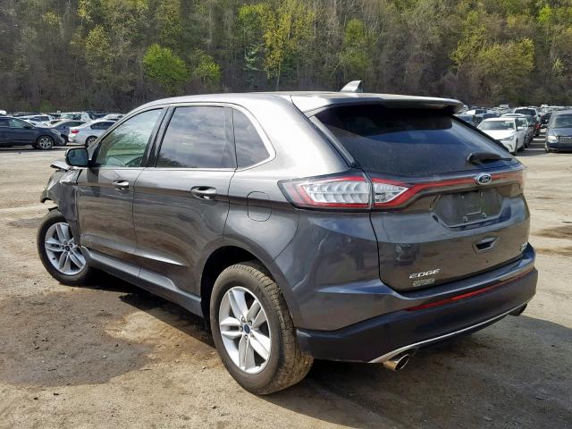 2FMPK4J93HBB71084 - 2017 FORD EDGE SEL GRAY photo 3