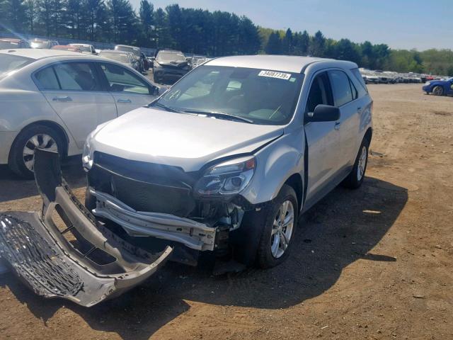 2GNALBEK1H1514898 - 2017 CHEVROLET EQUINOX LS SILVER photo 2