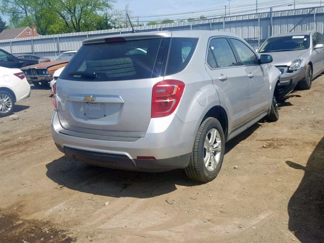 2GNALBEK1H1514898 - 2017 CHEVROLET EQUINOX LS SILVER photo 4