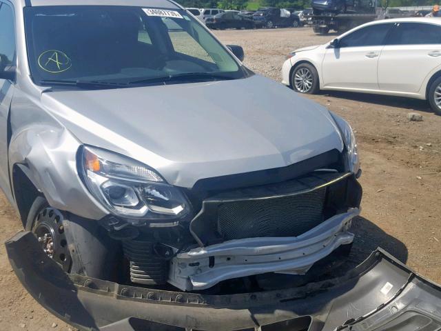 2GNALBEK1H1514898 - 2017 CHEVROLET EQUINOX LS SILVER photo 9