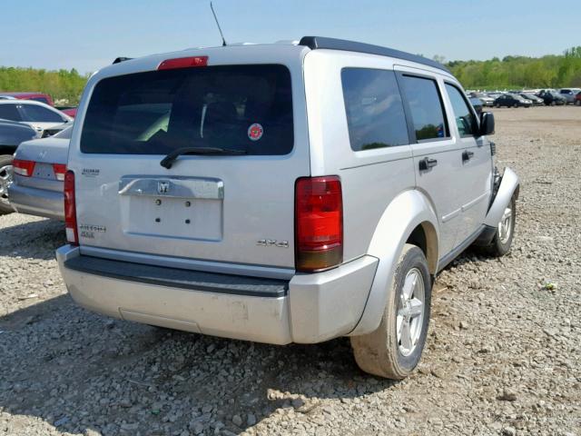 1D8GU58K27W641018 - 2007 DODGE NITRO SLT SILVER photo 4