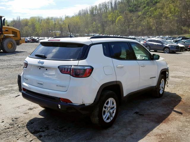 3C4NJDAB1JT307837 - 2018 JEEP COMPASS SP WHITE photo 4