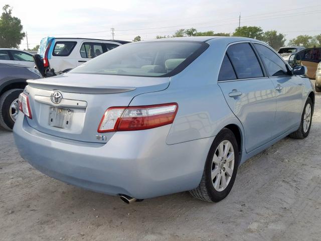 4T1BB46K19U091252 - 2009 TOYOTA CAMRY HYBR BLUE photo 4