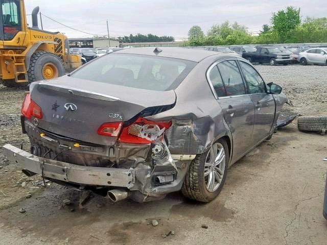 JN1CV6AR9AM460737 - 2010 INFINITI G37 GRAY photo 4