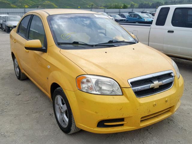 KL1TG56687B164085 - 2007 CHEVROLET AVEO LT YELLOW photo 1