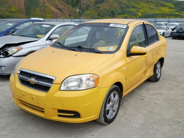 KL1TG56687B164085 - 2007 CHEVROLET AVEO LT YELLOW photo 2