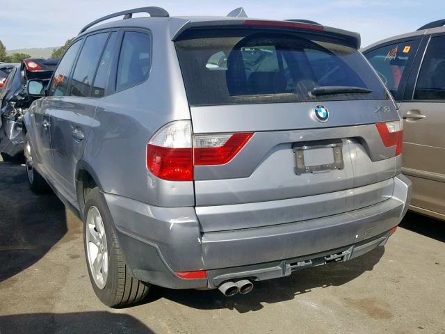 WBXPC93498WJ07424 - 2008 BMW X3 3.0SI WHITE photo 3