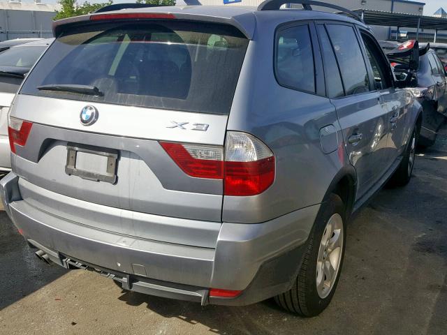 WBXPC93498WJ07424 - 2008 BMW X3 3.0SI WHITE photo 4