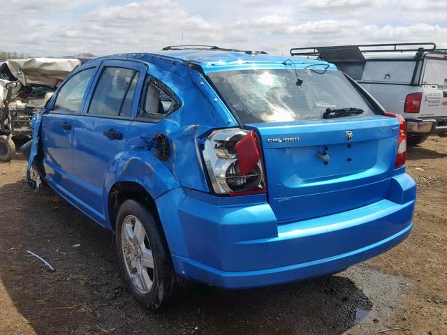 1B3HB48B98D587363 - 2008 DODGE CALIBER SX BLUE photo 3