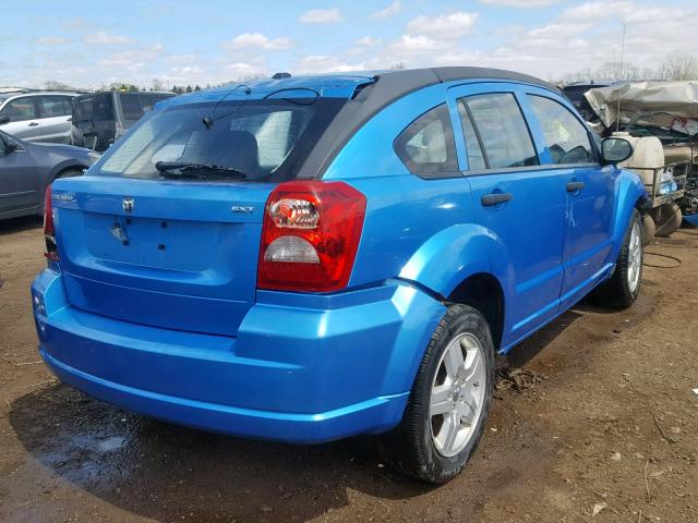 1B3HB48B98D587363 - 2008 DODGE CALIBER SX BLUE photo 4