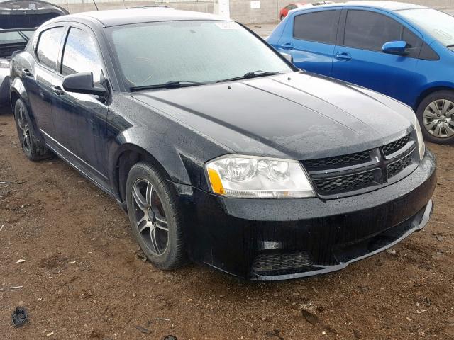 1C3CDZAB8CN274726 - 2012 DODGE AVENGER BLACK photo 1