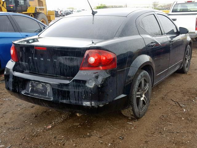 1C3CDZAB8CN274726 - 2012 DODGE AVENGER BLACK photo 4