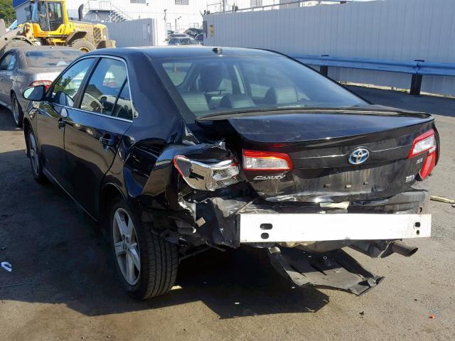 4T1BD1FK4EU131018 - 2014 TOYOTA CAMRY HYBR BLACK photo 3