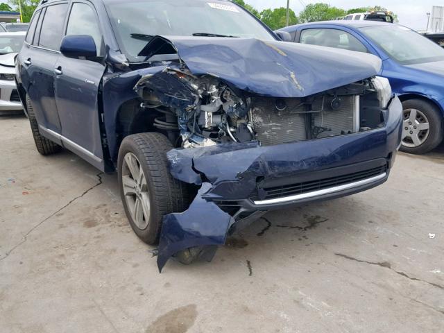 5TDYK3EH8DS103909 - 2013 TOYOTA HIGHLANDER BLUE photo 9