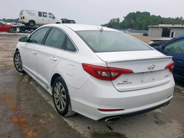 5NPE34AF8FH050003 - 2015 HYUNDAI SONATA SPO WHITE photo 3