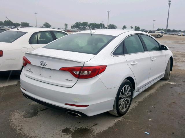 5NPE34AF8FH050003 - 2015 HYUNDAI SONATA SPO WHITE photo 4