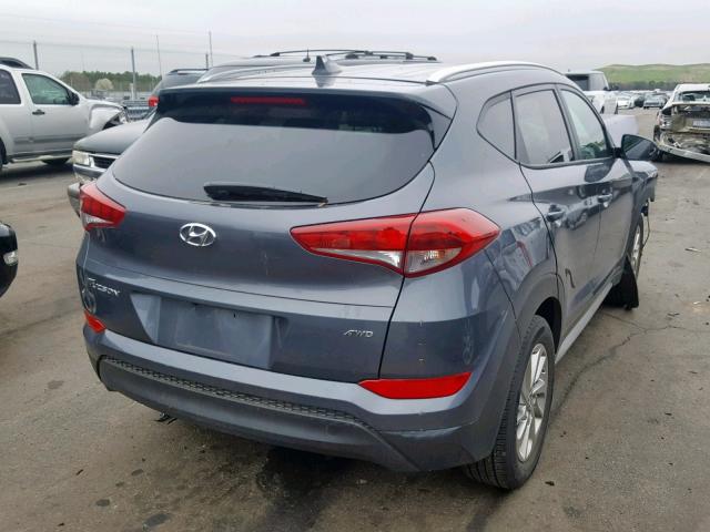 KM8J3CA44HU447042 - 2017 HYUNDAI TUCSON LIM GRAY photo 4