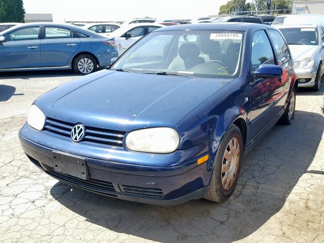 WVWBT21J81W158460 - 2001 VOLKSWAGEN GOLF GL BLUE photo 2