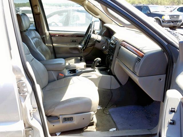 1J4GW58SX4C284851 - 2004 JEEP GRAND CHER GRAY photo 5