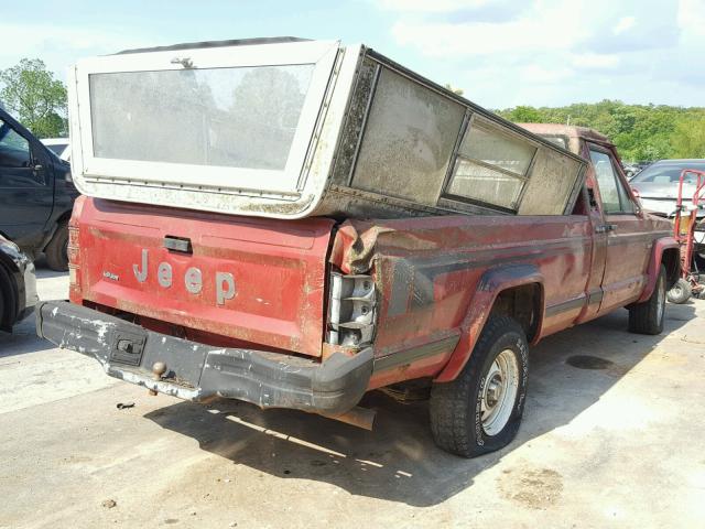 1JTML65P1JT035498 - 1988 JEEP COMANCHE P RED photo 4