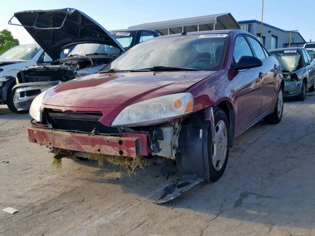 1G2ZF57B684278517 - 2008 PONTIAC G6 VALUE L BURGUNDY photo 2