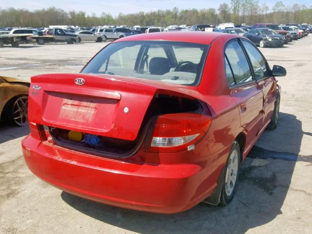 KNADC125X36224754 - 2003 KIA RIO RED photo 4