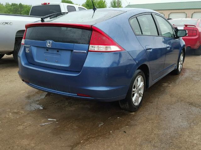 JHMZE2H79AS014831 - 2010 HONDA INSIGHT EX BLUE photo 4