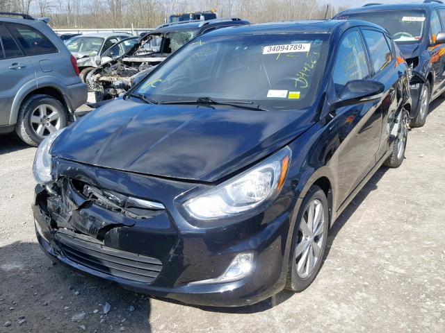 KMHCU5AE1DU133840 - 2013 HYUNDAI ACCENT GLS BLACK photo 2