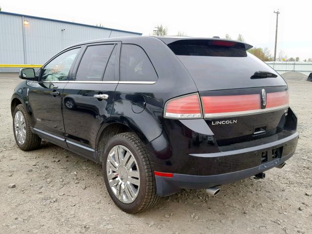 2LMDU88C59BJ08581 - 2009 LINCOLN MKX BLACK photo 3