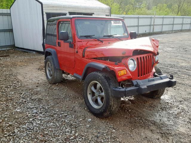 1J4FA39S64P789324 - 2004 JEEP WRANGLER X RED photo 1