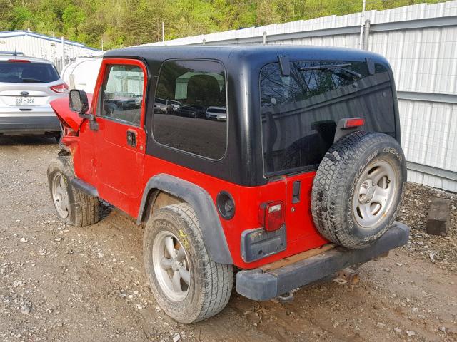 1J4FA39S64P789324 - 2004 JEEP WRANGLER X RED photo 3