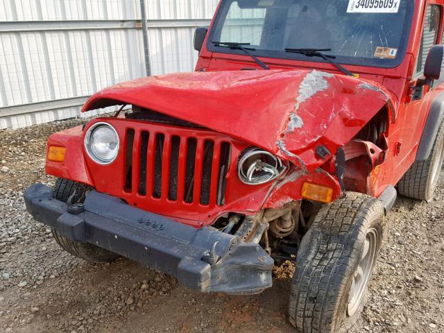 1J4FA39S64P789324 - 2004 JEEP WRANGLER X RED photo 9