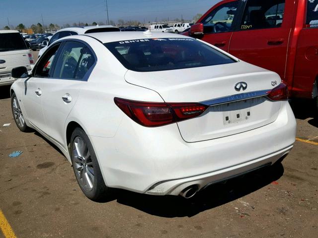 JN1EV7AP6JM358115 - 2018 INFINITI Q50 LUXE WHITE photo 3