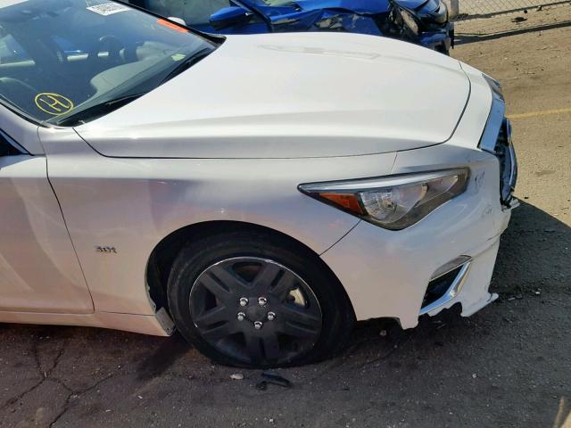 JN1EV7AP6JM358115 - 2018 INFINITI Q50 LUXE WHITE photo 9