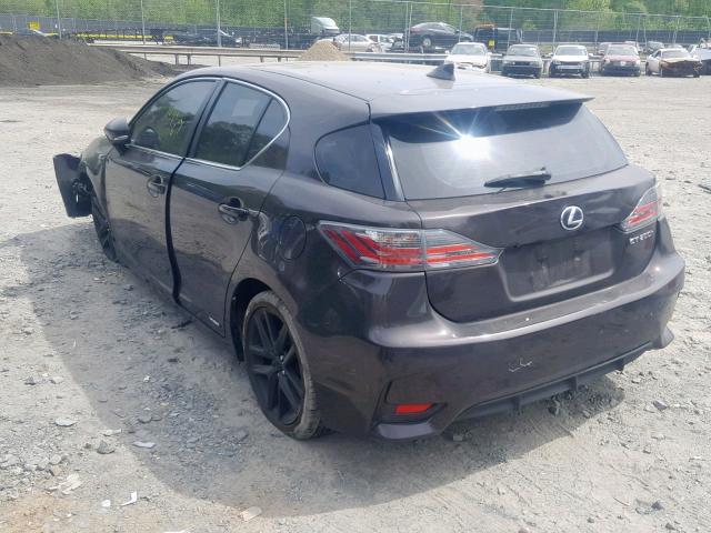 JTHKD5BHXE2195161 - 2014 LEXUS CT 200 BROWN photo 3