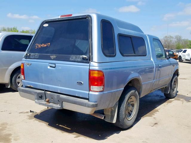 1FTYR10C9WUB23743 - 1998 FORD RANGER BLUE photo 4