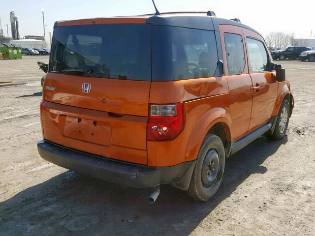 5J6YH28756L800321 - 2006 HONDA ELEMENT EX ORANGE photo 4